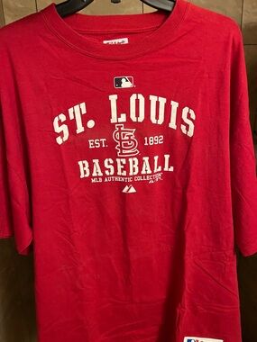 Majestic Red ST. Louis Cardinals Crewneck Graphic Tee